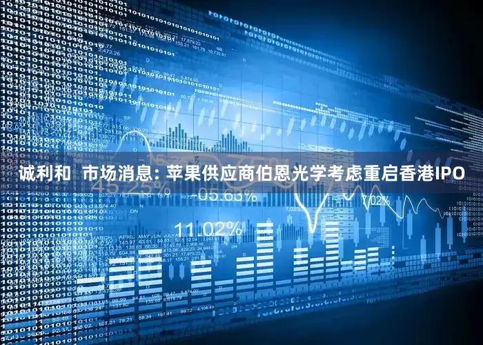 诚利和  市场消息: 苹果供应商伯恩光学考虑重启香港IPO
